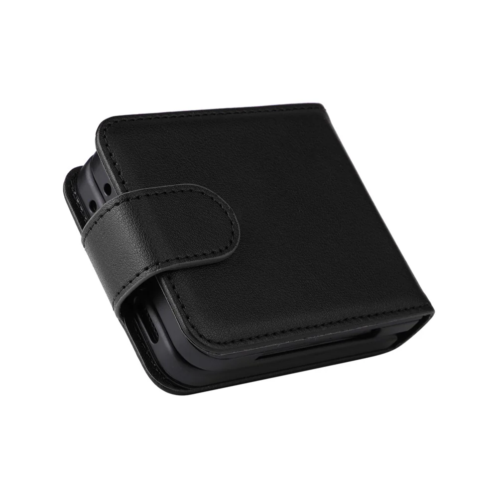 For Samsung Galaxy Z Flip7 FE 5G / Z Flip6 5G Case PU Leather Card Holder Folding Phone Cover - Black - Image 5