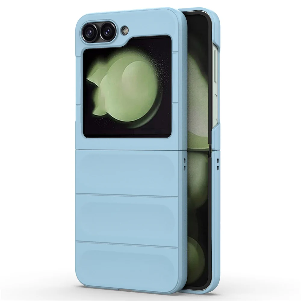 For Samsung Galaxy Z Flip7 FE 5G / Z Flip6 5G Case Rugged Back Hard PC Phone Cover - Baby Blue - Image 2
