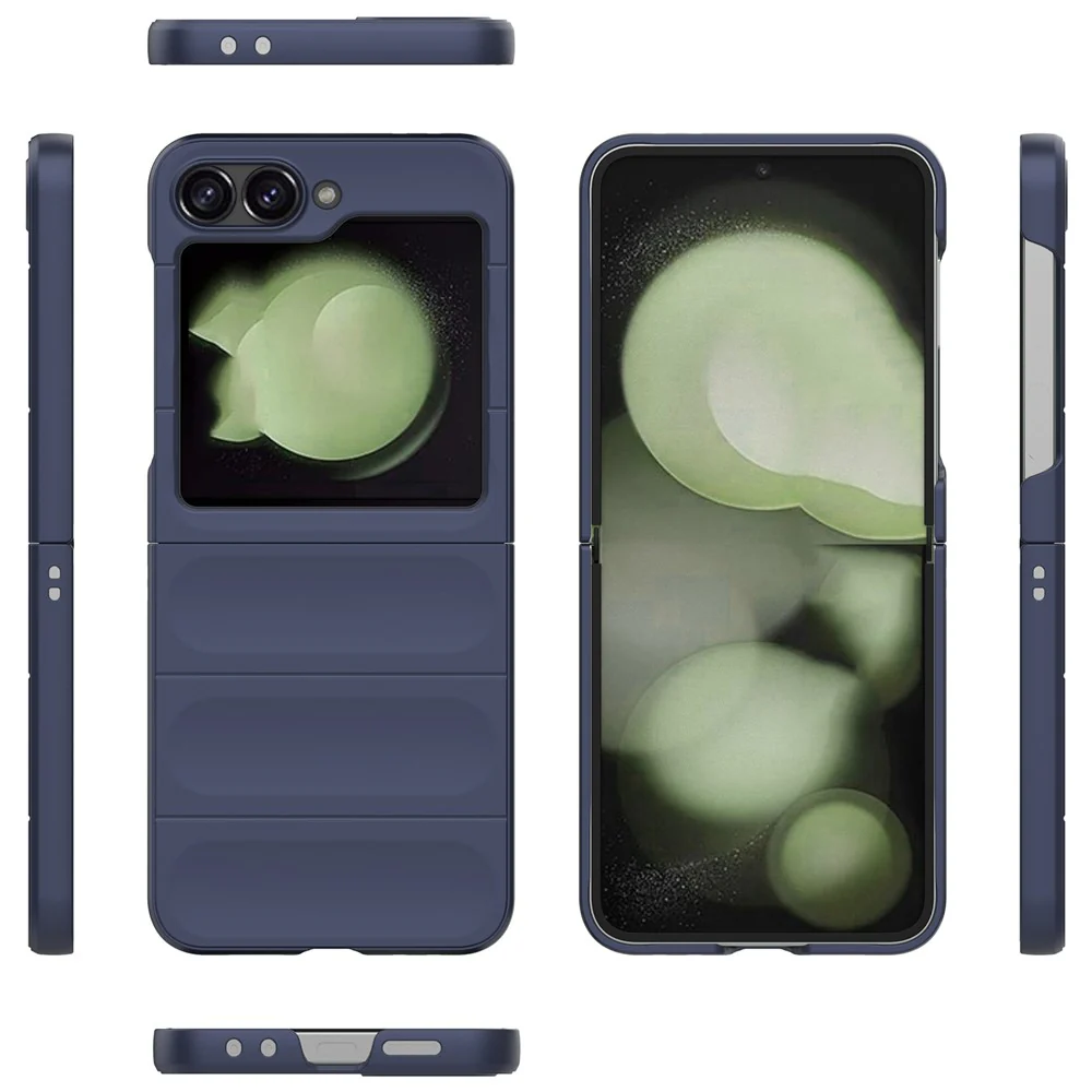 For Samsung Galaxy Z Flip7 FE 5G / Z Flip6 5G Case Rugged Back Hard PC Phone Cover - Dark Blue - Image 5