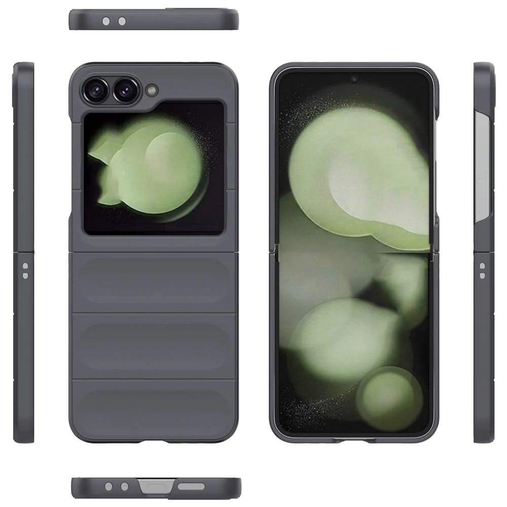 For Samsung Galaxy Z Flip7 FE 5G / Z Flip6 5G Case Rugged Back Hard PC Phone Cover - Dark Grey - Image 5