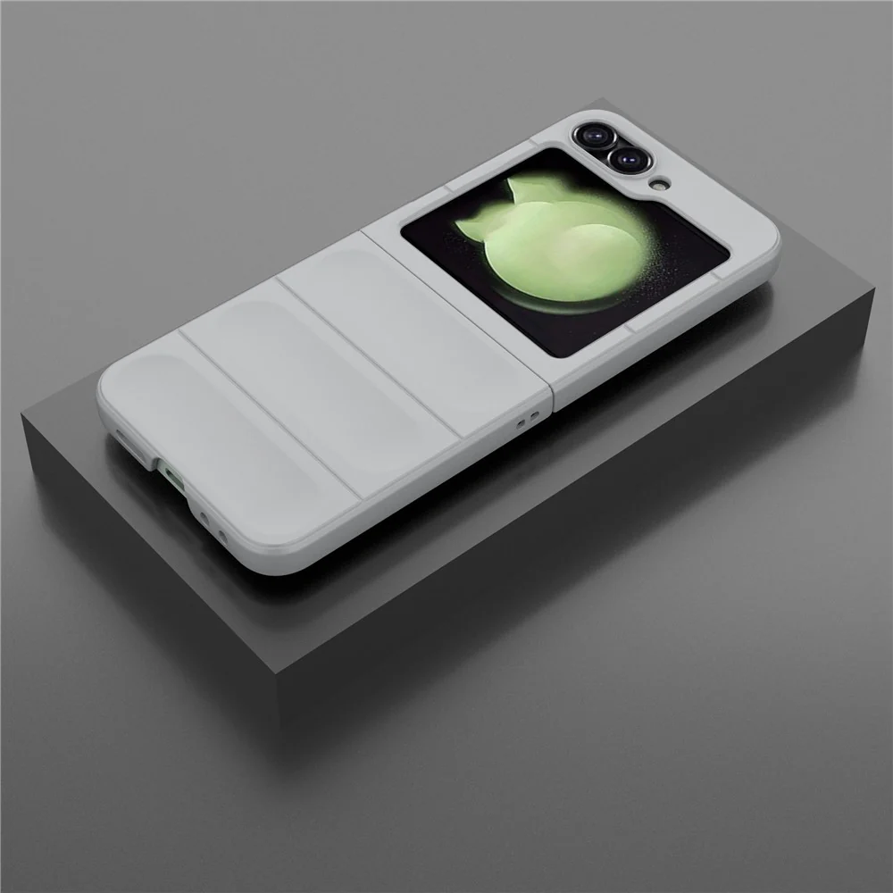 For Samsung Galaxy Z Flip7 FE 5G / Z Flip6 5G Case Rugged Back Hard PC Phone Cover - Light Grey - Image 6