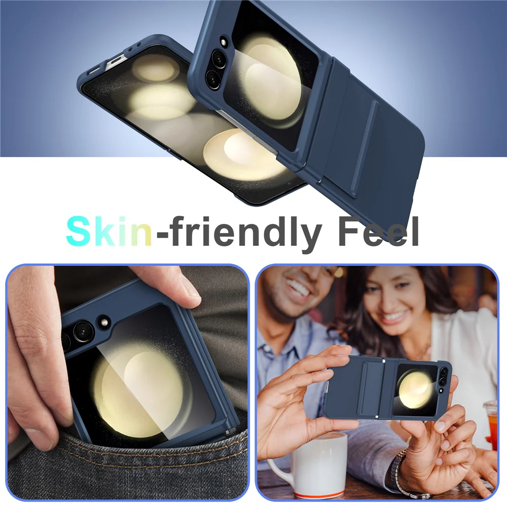 For Samsung Galaxy Z Flip7 FE 5G / Z Flip6 5G Case Shockproof PC+PU Phone Cover - Black - Image 7