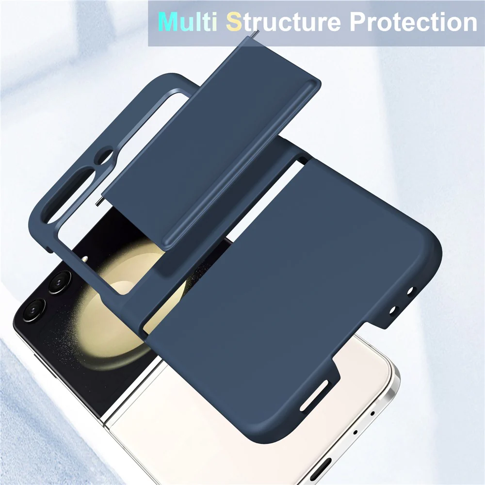 For Samsung Galaxy Z Flip7 FE 5G / Z Flip6 5G Case Shockproof PC+PU Phone Cover - Transparent - Image 8