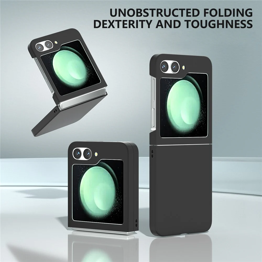 For Samsung Galaxy Z Flip7 FE 5G / Z Flip6 5G Case Skin-feel Hard PC Protective Phone Cover - Black - Image 2