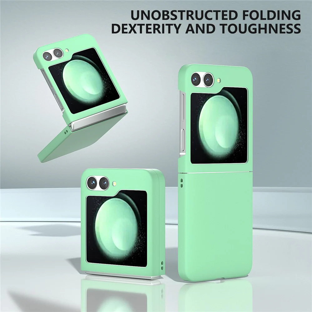 For Samsung Galaxy Z Flip7 FE 5G / Z Flip6 5G Case Skin-feel Hard PC Protective Phone Cover - Light Green - Image 2