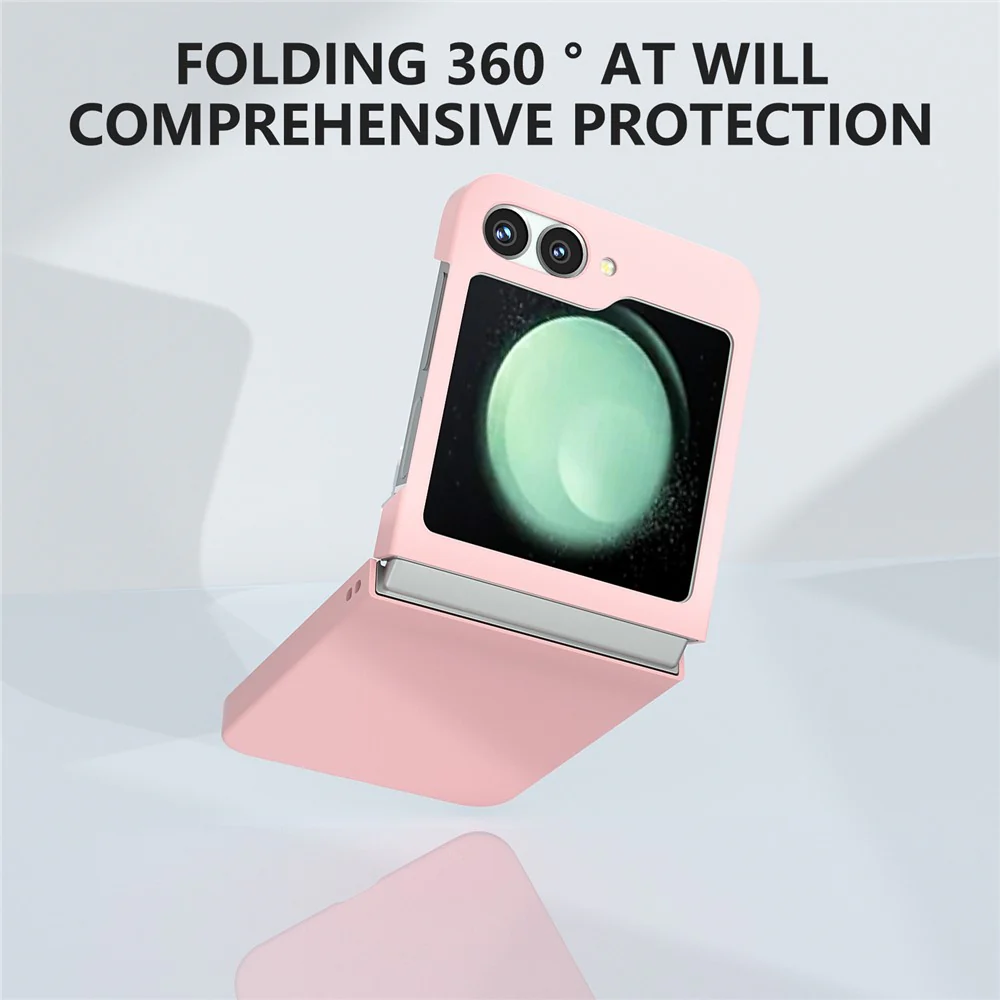 For Samsung Galaxy Z Flip7 FE 5G / Z Flip6 5G Case Skin-feel Hard PC Protective Phone Cover - Pink - Image 4