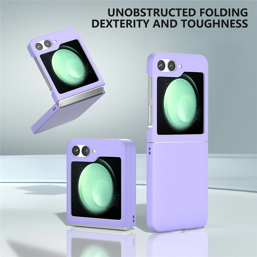 For Samsung Galaxy Z Flip7 FE 5G / Z Flip6 5G Case Skin-feel Hard PC Protective Phone Cover - Purple - Image 2