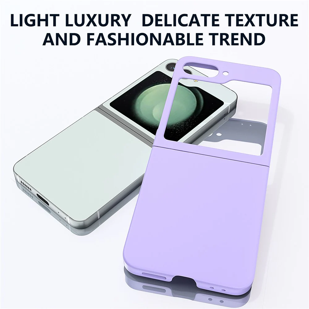 For Samsung Galaxy Z Flip7 FE 5G / Z Flip6 5G Case Skin-feel Hard PC Protective Phone Cover - Purple - Image 5