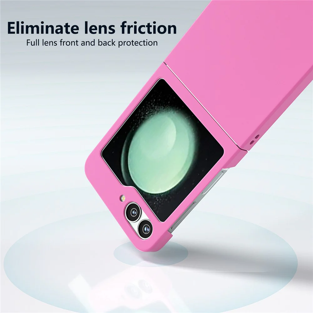For Samsung Galaxy Z Flip7 FE 5G / Z Flip6 5G Case Skin-feel Hard PC Protective Phone Cover - Rose - Image 3