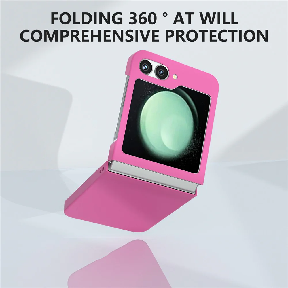For Samsung Galaxy Z Flip7 FE 5G / Z Flip6 5G Case Skin-feel Hard PC Protective Phone Cover - Rose - Image 4