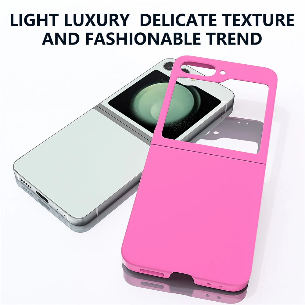 For Samsung Galaxy Z Flip7 FE 5G / Z Flip6 5G Case Skin-feel Hard PC Protective Phone Cover - Rose - Image 5