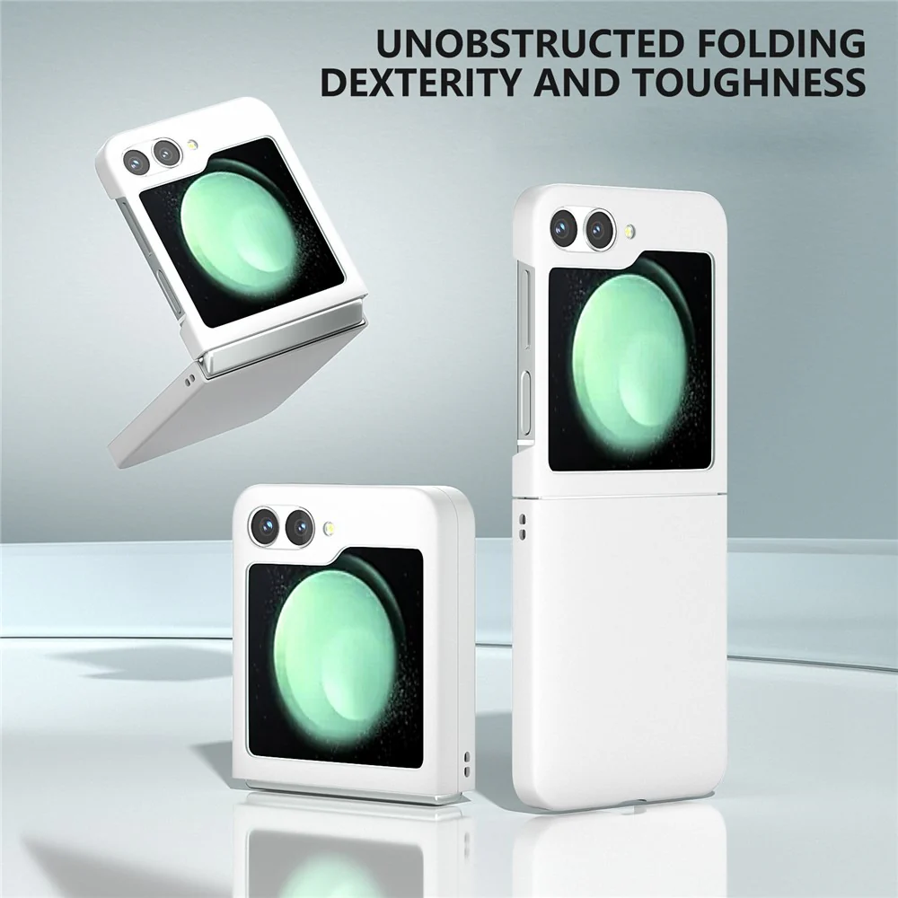 For Samsung Galaxy Z Flip7 FE 5G / Z Flip6 5G Case Skin-feel Hard PC Protective Phone Cover - White - Image 2