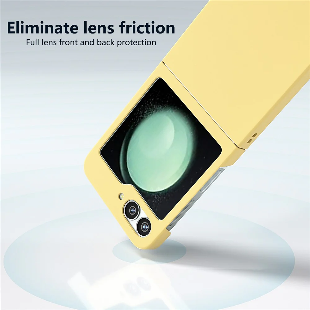 For Samsung Galaxy Z Flip7 FE 5G / Z Flip6 5G Case Skin-feel Hard PC Protective Phone Cover - Yellow - Image 3