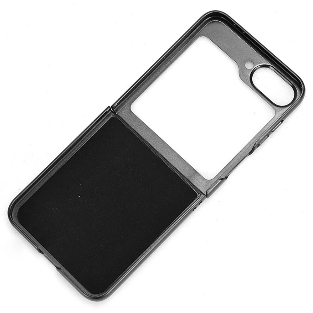 For Samsung Galaxy Z Flip7 FE 5G / Z Flip6 5G Case Stitching Lines Cowhide Texture Leather Back Phone Cover - Red - Image 4