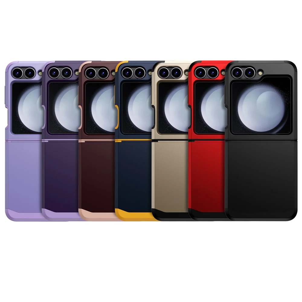 For Samsung Galaxy Z Flip7 FE 5G / Z Flip6 5G Case TPU+PC Phone Cover with Hinge Protection - Dark Purple - Image 7
