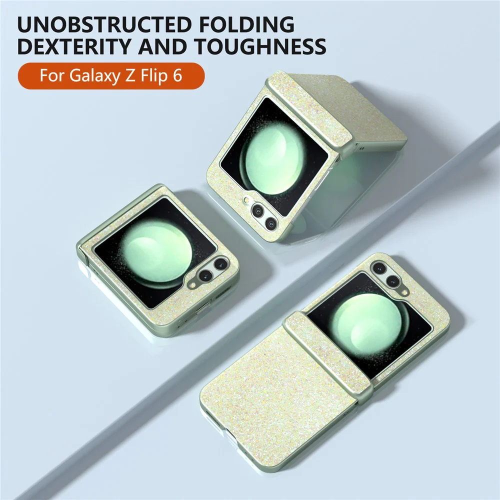 For Samsung Galaxy Z Flip7 FE 5G / Z Flip6 5G Phone Case Wholesale PC+PU Leather Phone Shell - Yellow - Image 2