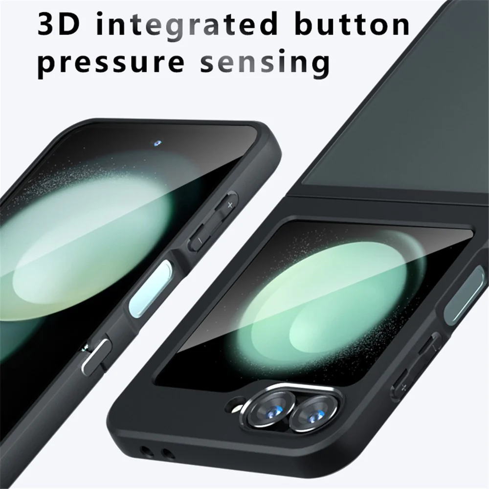 For Samsung Galaxy Z Flip7 FE 5G / Z Flip6 5G Shockproof Case TPU+PC Phone Cover - Transparent - Image 4
