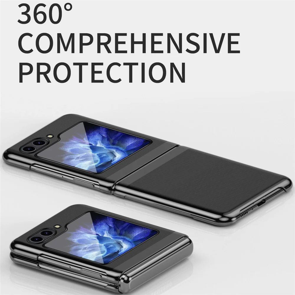 For Samsung Galaxy Z Flip7 FE 5G / Z Flip6 5G / Z Flip5 5G Case Clear PC Electroplating Hard Phone Cover - Midnight Green - Image 7