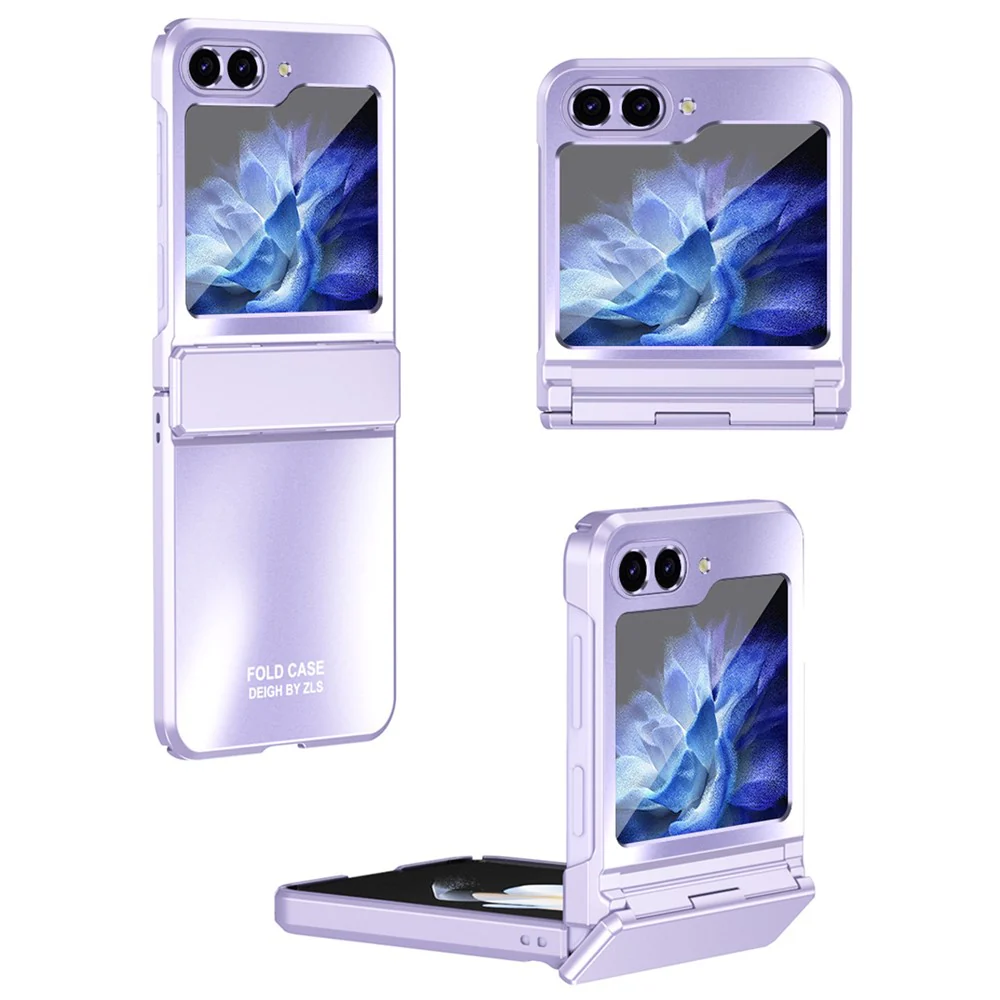 For Samsung Galaxy Z Flip7 FE 5G / Z Flip6 5G / Z Flip5 5G Case Electroplating PC Hard Phone Cover - Purple - Image 2