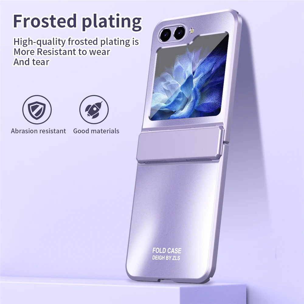 For Samsung Galaxy Z Flip7 FE 5G / Z Flip6 5G / Z Flip5 5G Case Electroplating PC Hard Phone Cover - Purple - Image 7