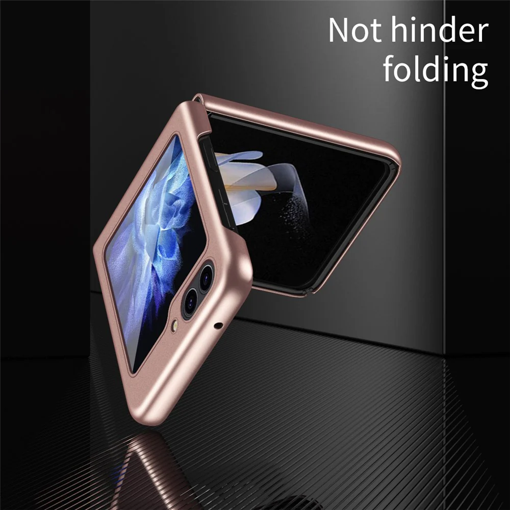 For Samsung Galaxy Z Flip7 FE 5G / Z Flip6 5G / Z Flip5 5G Wholesale Folded Phone Case Skin-Touch Hard PC Phone Cover - Black - Image 7
