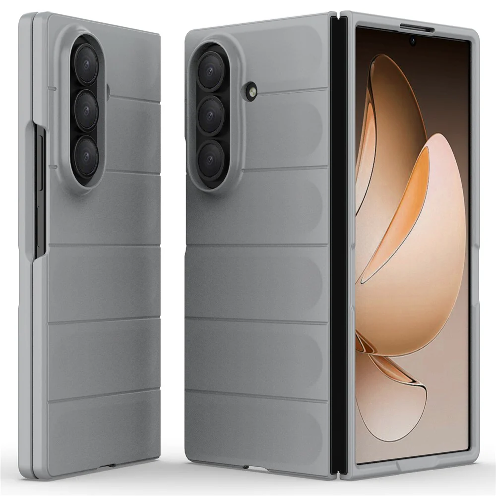 For Samsung Galaxy Z Fold7 5G Case Anti-Drop Soft TPU Rugged Phone Back Cover - Light Grey