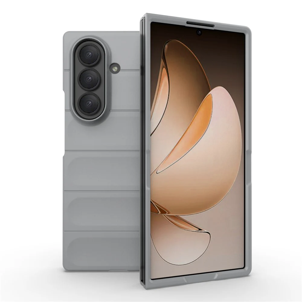 For Samsung Galaxy Z Fold7 5G Case Anti-Drop Soft TPU Rugged Phone Back Cover - Light Grey - Image 2