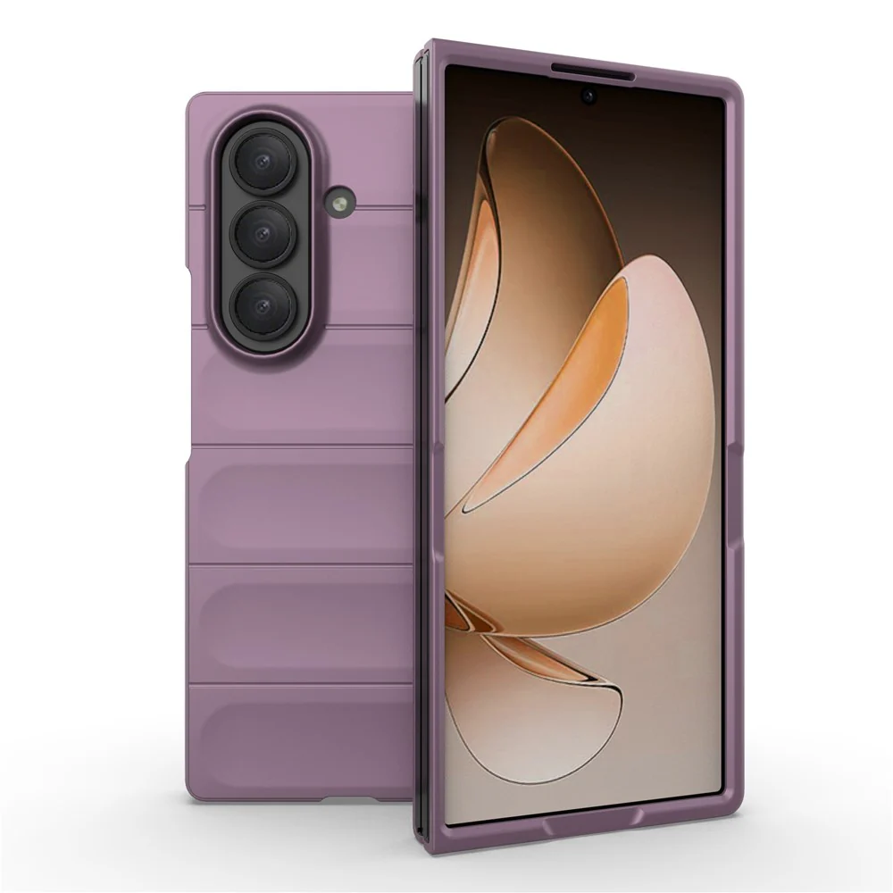 For Samsung Galaxy Z Fold7 5G Case Anti-Drop Soft TPU Rugged Phone Back Cover - Light Purple - Image 2