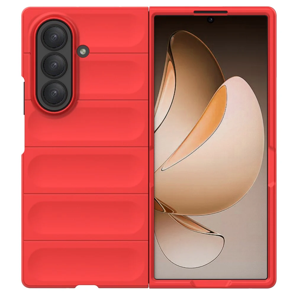 For Samsung Galaxy Z Fold7 5G Case Anti-Drop Soft TPU Rugged Phone Back Cover - Red - Image 4