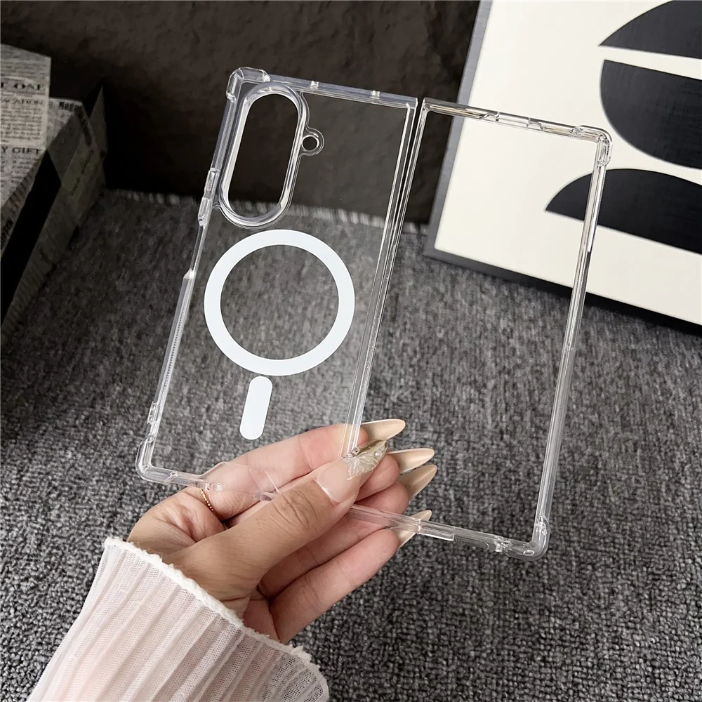 For Samsung Galaxy Z Fold7 5G Case Clear Acrylic Back Phone Cover Compatible with MagSafe - Image 4