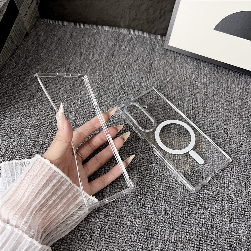 For Samsung Galaxy Z Fold7 5G Case Clear Acrylic Back Phone Cover Compatible with MagSafe - Image 5