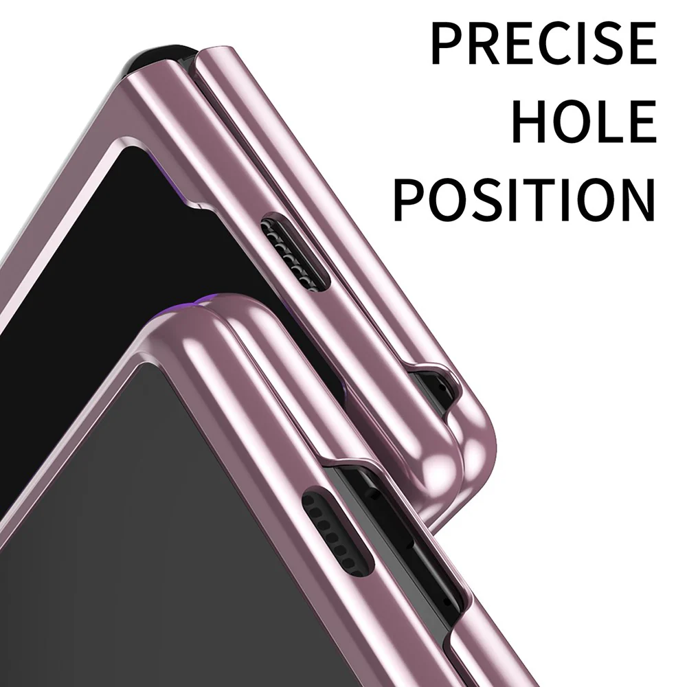 For Samsung Galaxy Z Fold7 5G Case Clear PC Electroplating Hard Phone Cover - Rose Gold - Image 5