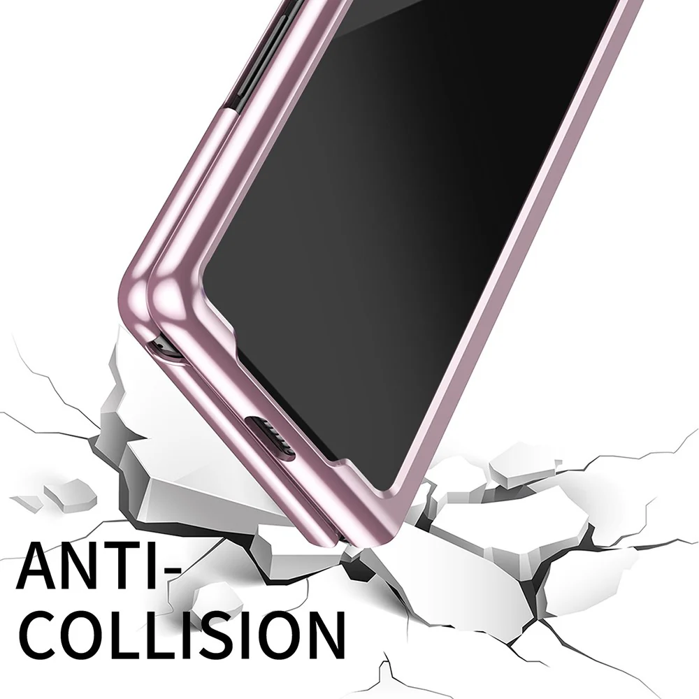 For Samsung Galaxy Z Fold7 5G Case Clear PC Electroplating Hard Phone Cover - Silver - Image 4