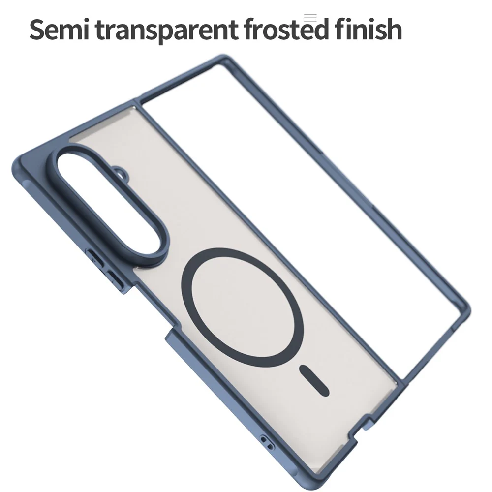 For Samsung Galaxy Z Fold7 5G Case Compatible with MagSafe Anti Drop PC + TPU Phone Cover - Blue - Image 6