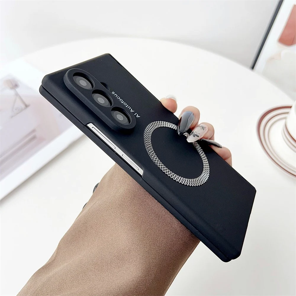 For Samsung Galaxy Z Fold7 5G Case Compatible with MagSafe Hinge Protection Hard PC Phone Cover - Green - Image 4