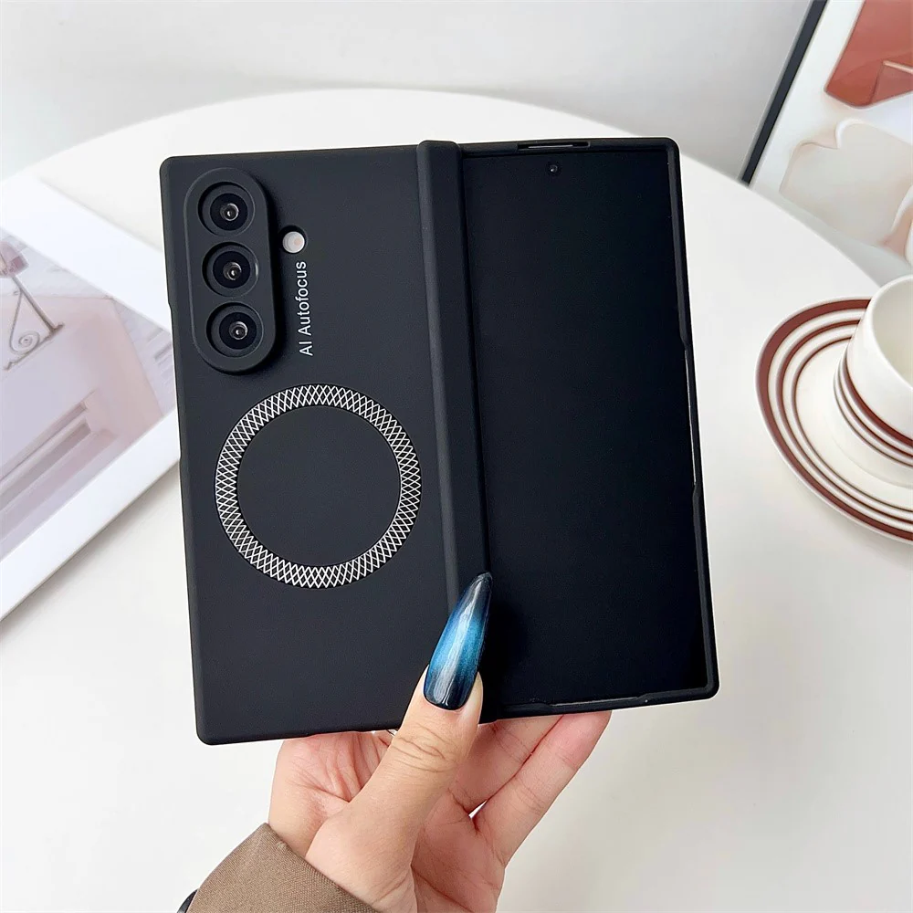For Samsung Galaxy Z Fold7 5G Case Compatible with MagSafe Hinge Protection Hard PC Phone Cover - Purple - Image 3