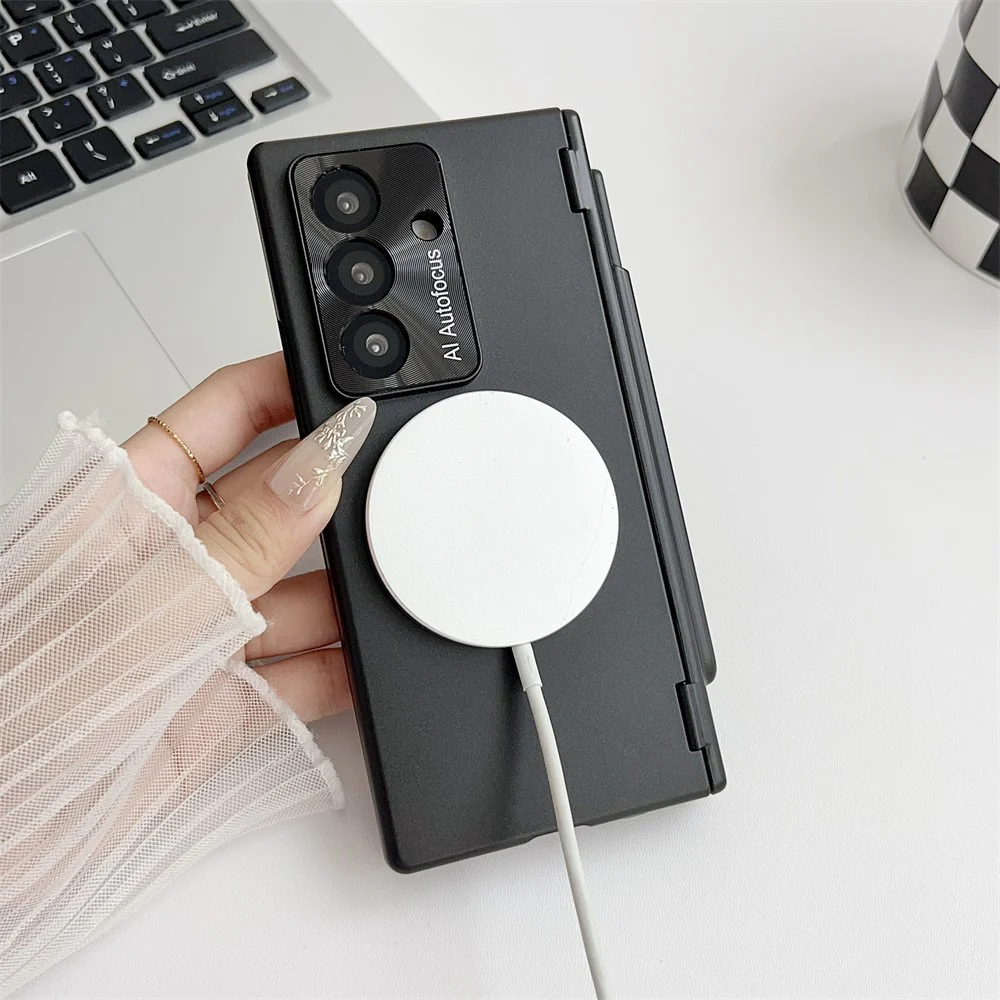 For Samsung Galaxy Z Fold7 5G Case Hard PC Phone Cover Compatible with MagSafe - Silver - Image 6