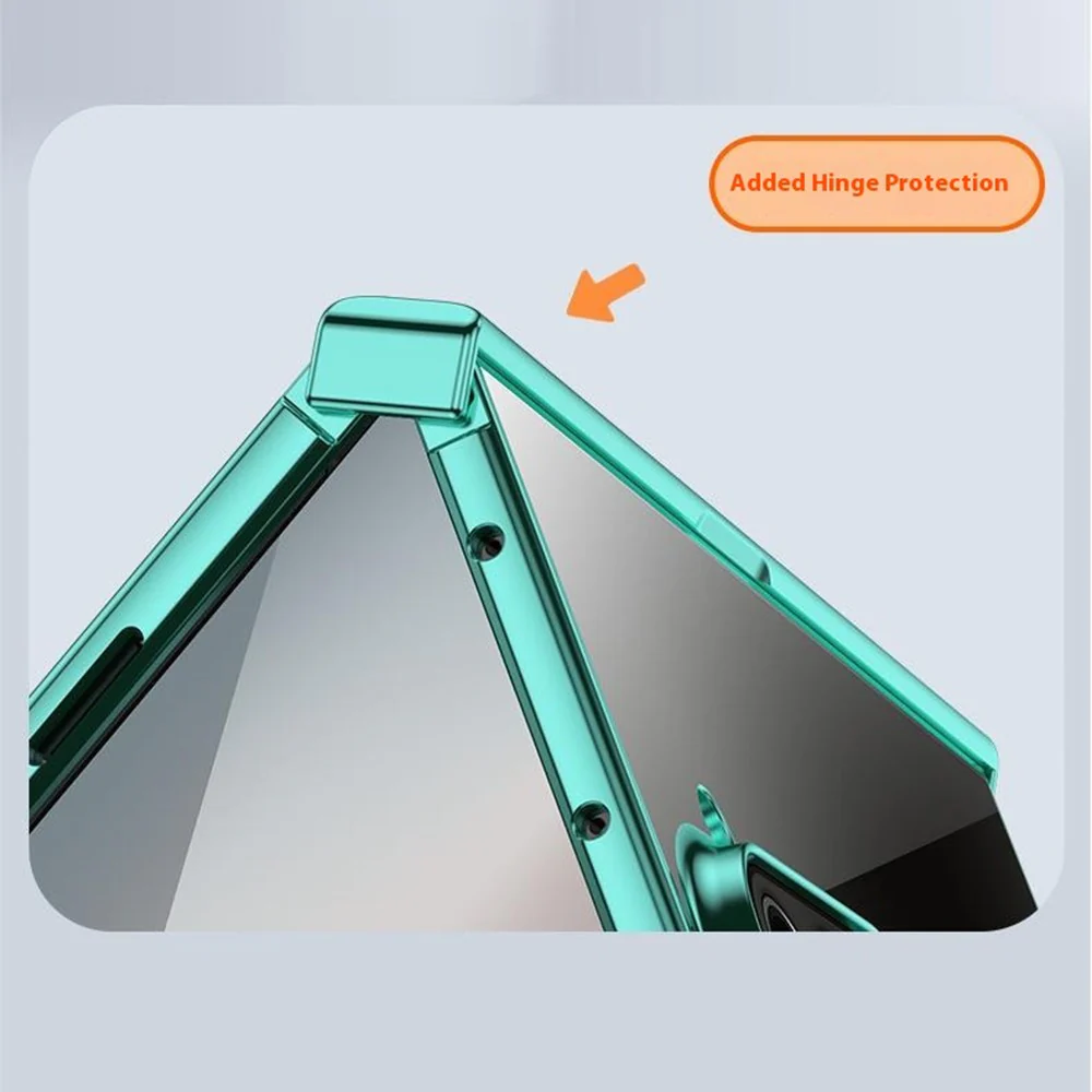 For Samsung Galaxy Z Fold7 5G Case Hinge Design Electroplating PC Clear Phone Cover - Gold - Image 5