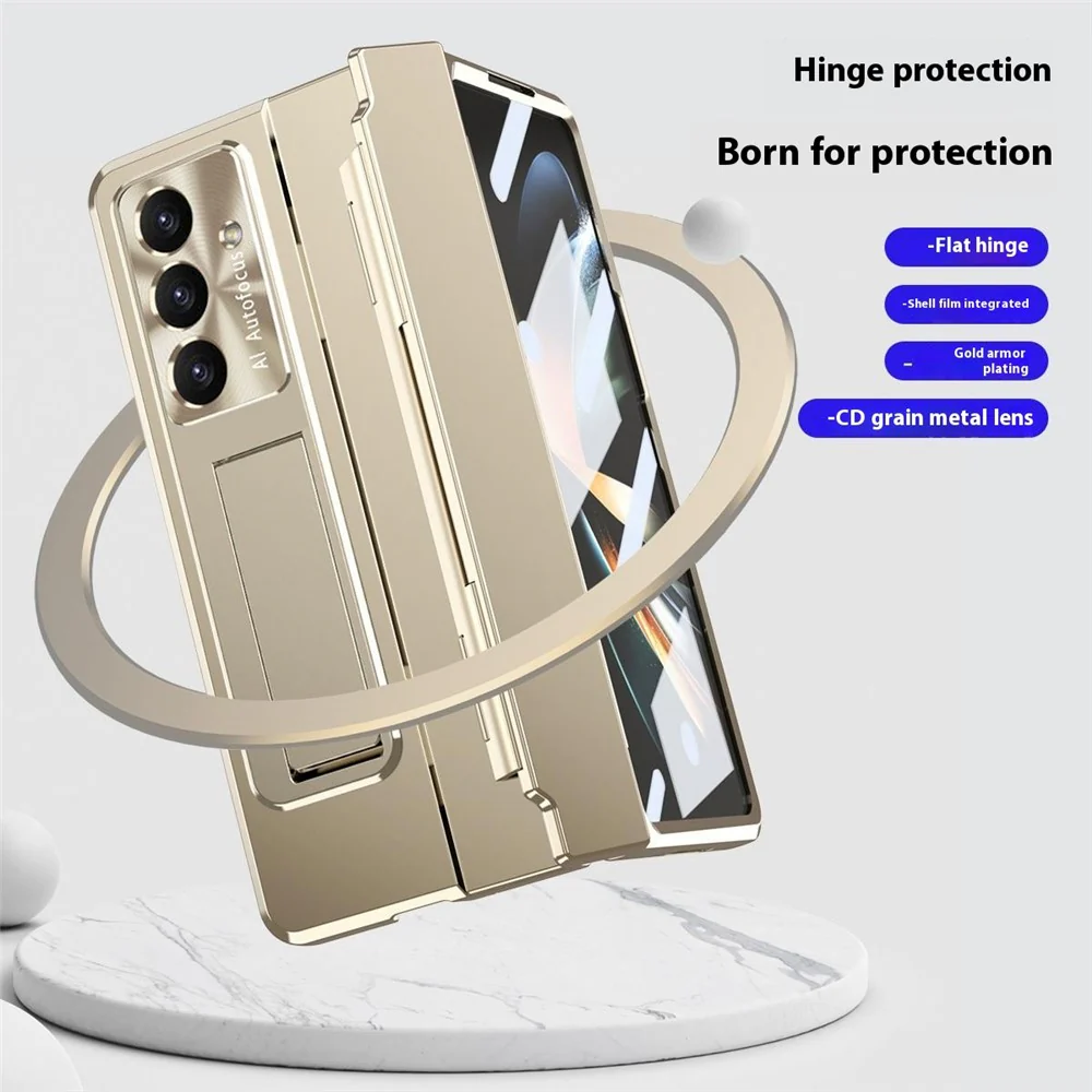 For Samsung Galaxy Z Fold7 5G Case Hinge Protection Hard PC Phone Cover with Screen Film / Stylus - Transparent - Image 2