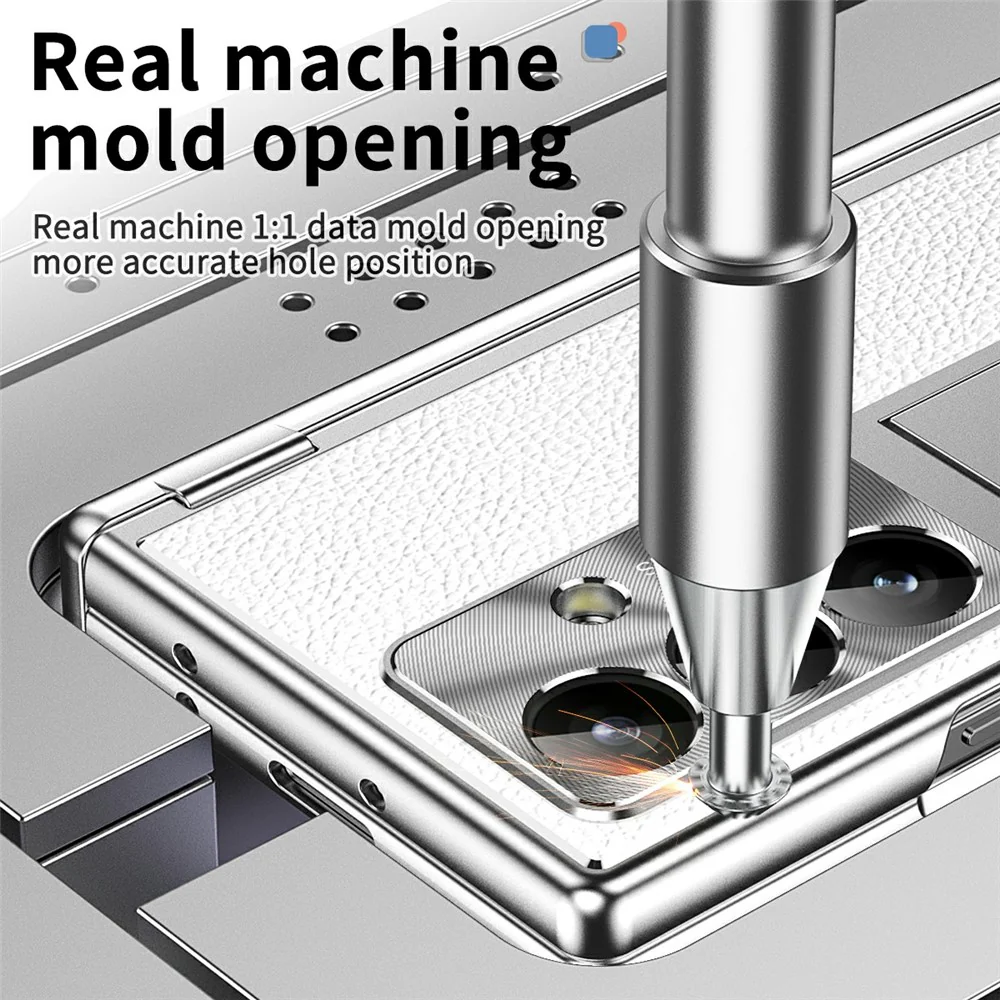 For Samsung Galaxy Z Fold7 5G Case Hinge Protection PU + PC Phone Cover with Tempered Glass Film / Stylus - Silver - Image 2