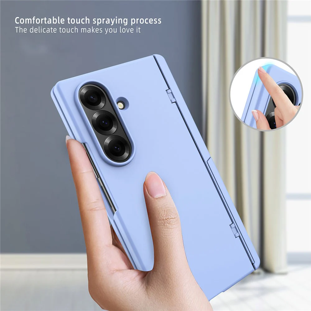 For Samsung Galaxy Z Fold7 5G Case Kickstand Hard PC Phone Cover with Screen Film - Blue - Image 7