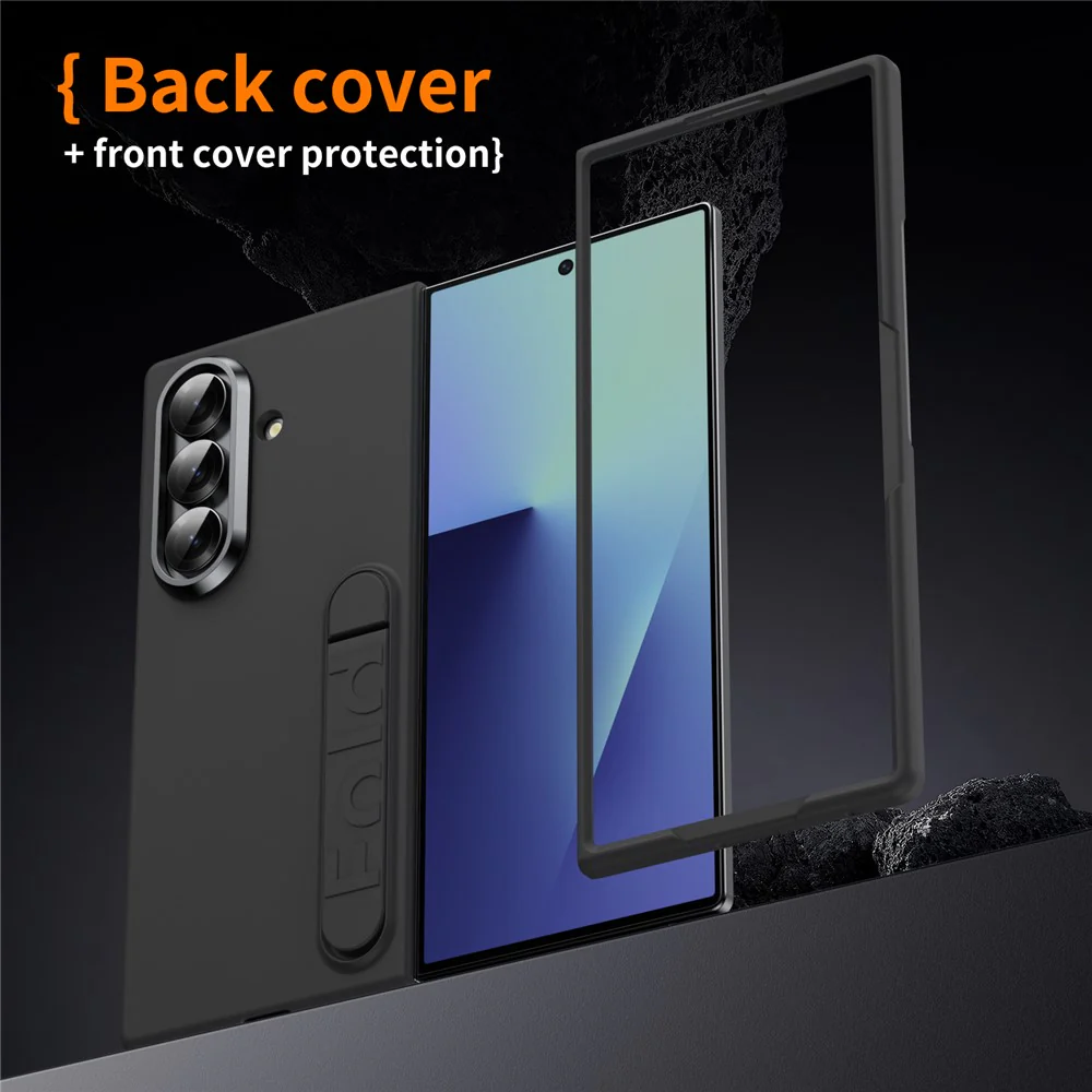 For Samsung Galaxy Z Fold7 5G Case Kickstand Hard PC Phone Cover (without Screen Protector) - Black - Image 5