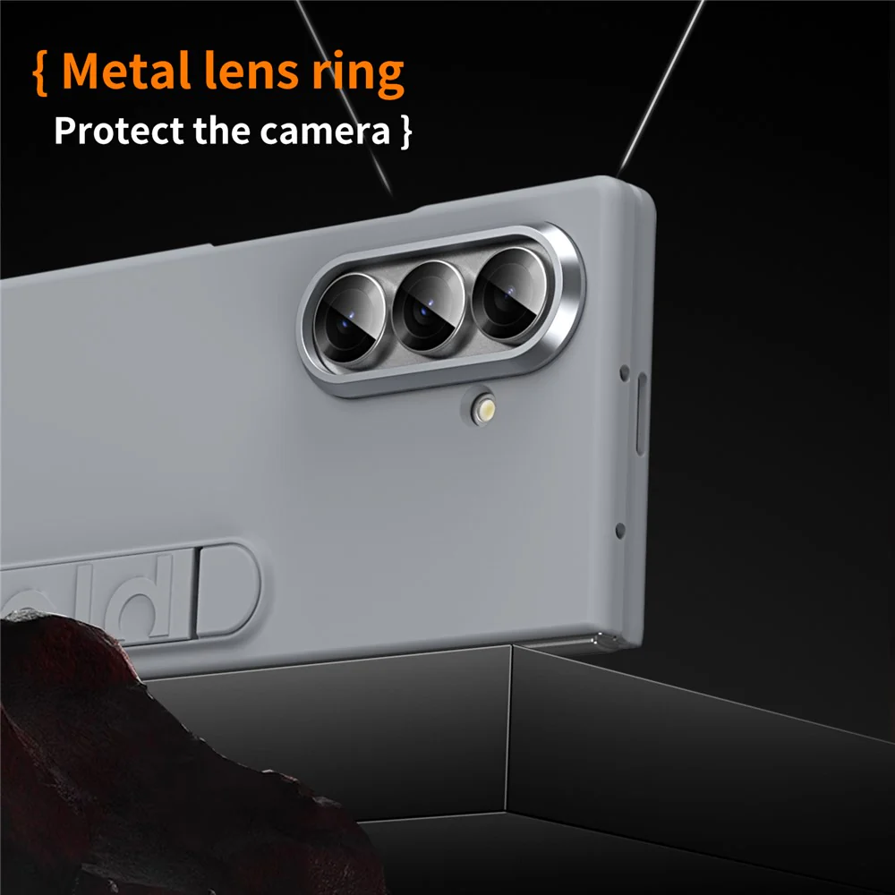 For Samsung Galaxy Z Fold7 5G Case Kickstand Hard PC Phone Cover (without Screen Protector) - Light Grey - Image 8