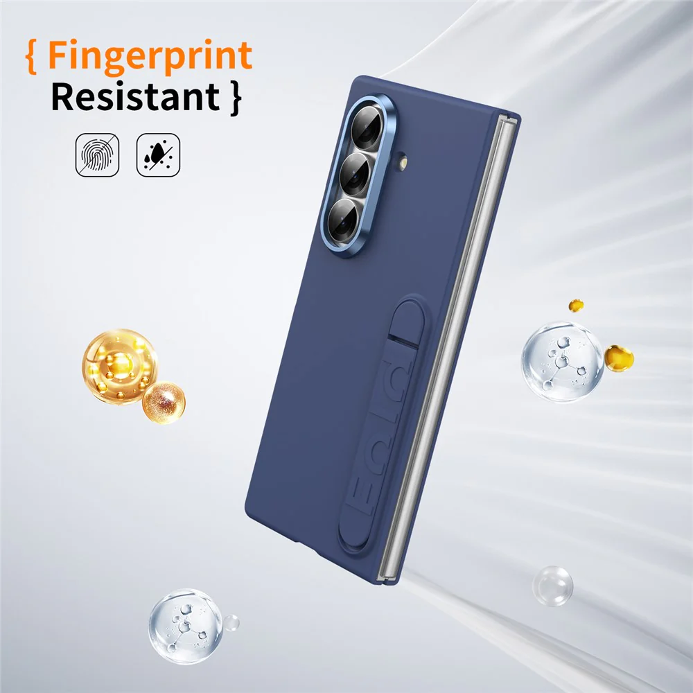 For Samsung Galaxy Z Fold7 5G Case Kickstand Hard PC Phone Cover (without Screen Protector) - Navy Blue - Image 7