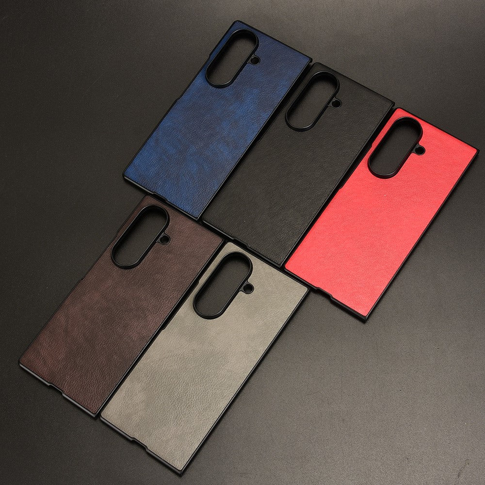 For Samsung Galaxy Z Fold7 5G Case Litchi Texture PU Leather + PC Phone Cover - Red - Image 8