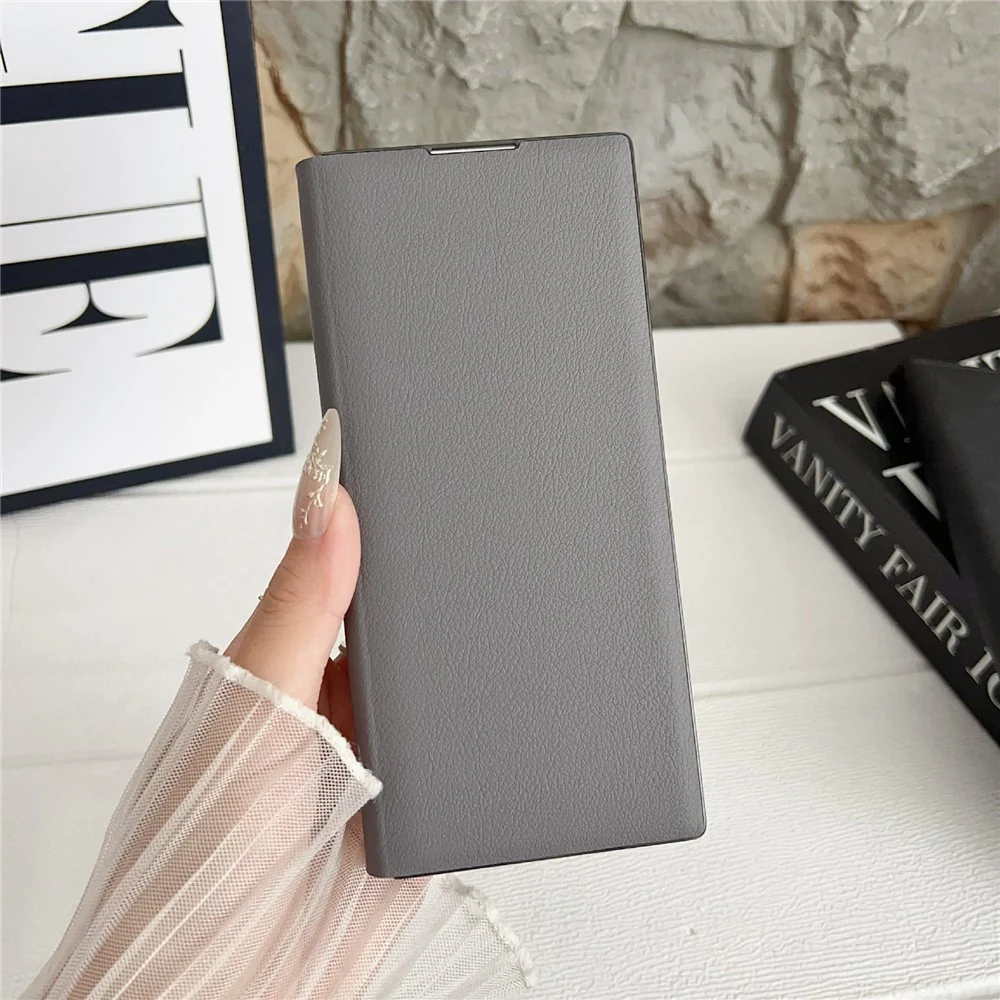 For Samsung Galaxy Z Fold7 5G Case Simple Design Shockproof PU + PC Phone Back Cover - Black - Image 5