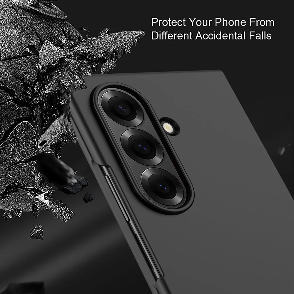 For Samsung Galaxy Z Fold7 5G Case Skin-Feel Anti Shock Hard PC Protective Phone Cover - Silver - Image 6