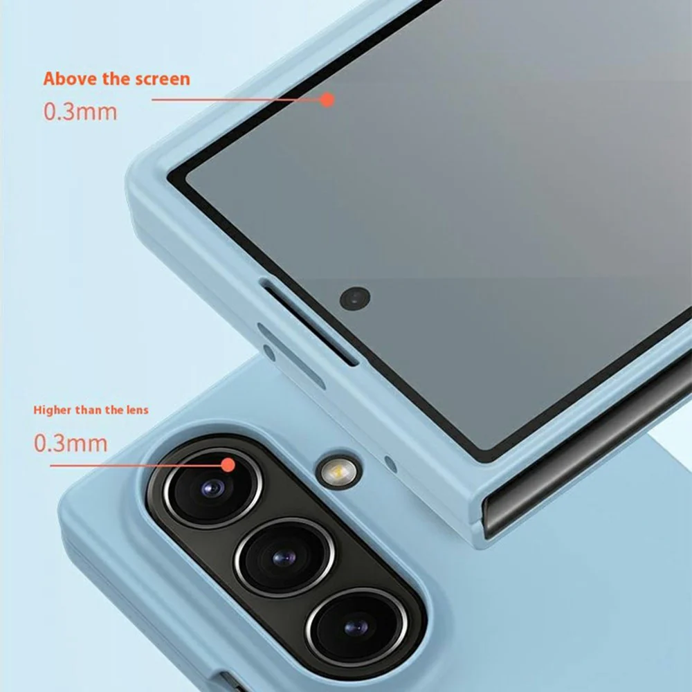 For Samsung Galaxy Z Fold7 5G Case Skin-Touch Texture Hard PC Folding Phone Cover - Dark Blue - Image 5