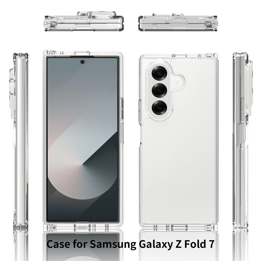 For Samsung Galaxy Z Fold7 5G Case TPU + Acrylic Clear Phone Cover, Integrated Design - Image 5