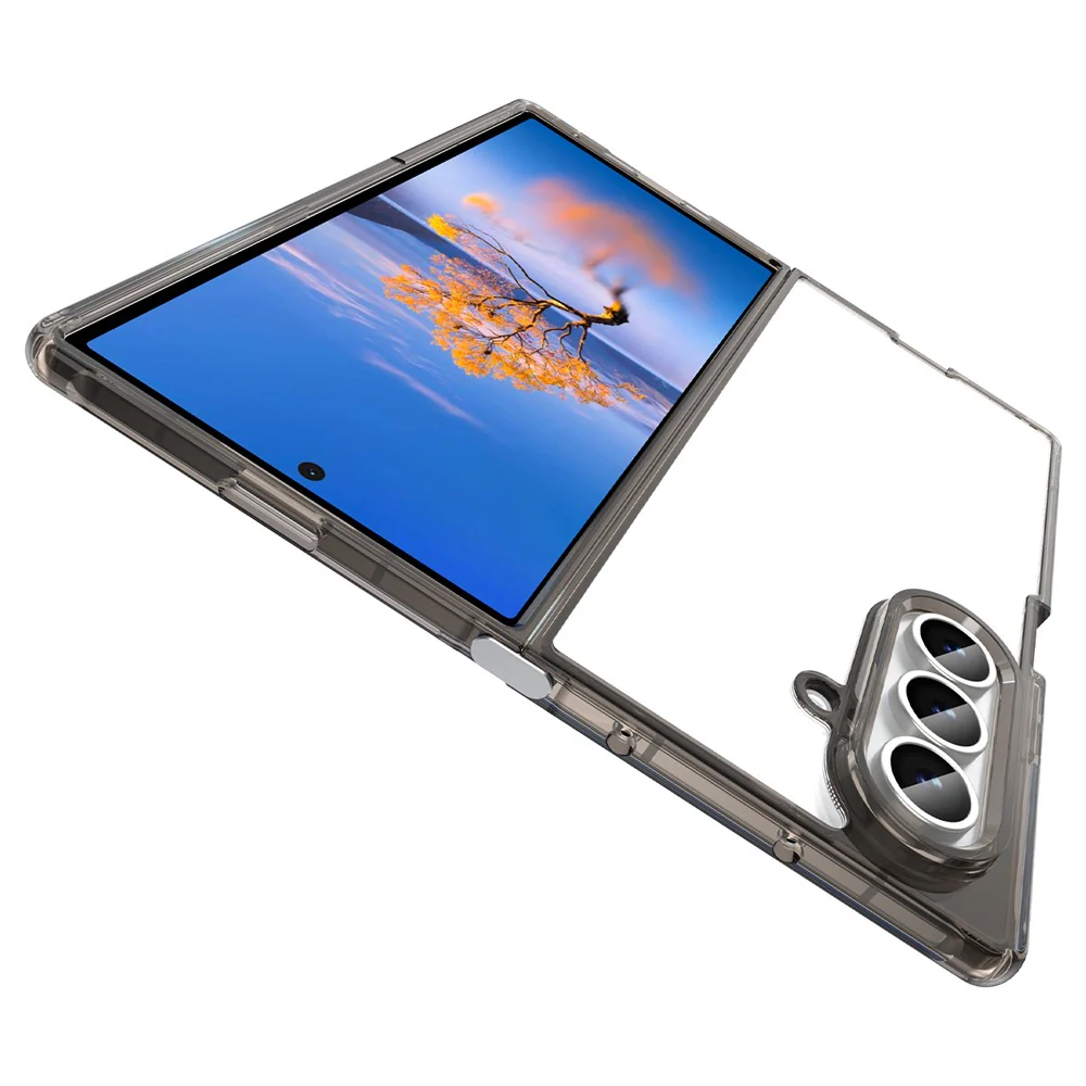 For Samsung Galaxy Z Fold7 5G Case TPU + Acrylic Phone Back Cover Anti Yellowing - Black - Image 2